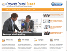 Tablet Screenshot of corporatecounselsummit.org